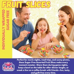 RUS Candy Company SugarFree Fruit Slices – 2 Lbs Bulk Bag | Classic Jelly Fru…