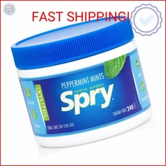 Spry Xylitol Peppermint Sugar Free Candy – Promote Oral Health, Increase Saliva