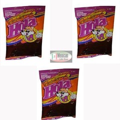 3-pack Hola Strawberry w/chili plum (Ciruela Con Sal Sav Fresa) Net Wt 3.5oz
