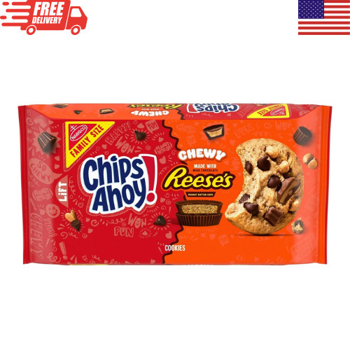 CHIPS AHOY Chewy Cookies Reese’s Peanut Butter Cups 14.25 Oz