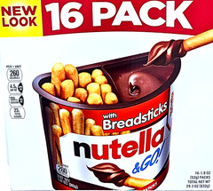 Nutella and Go Hazelnut Spread + Breadsticks 16×1.8 Ounce Cups EXP 01/2026
