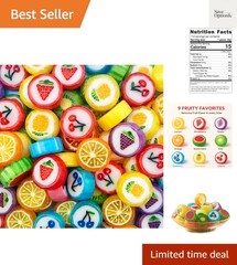 Individually Wrapped Fruit Hard Candy – 1 lb Bulk Assortment, Colorful Mini C…