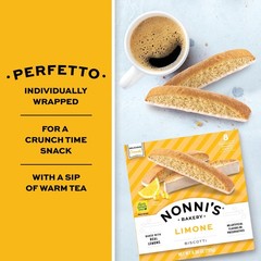 Nonni’s Limone Biscotti, Individually 1-Pack (6.88 Ounces), Yellow, White