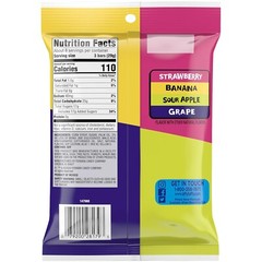 Laffy Taffy Candy, Assorted Fruit Flavors, Individually Wrapped Mini Bars, 6 Oun