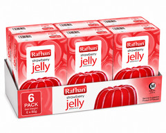 Pack of 6 Rafhan Strawberry Jelly Mix – Strawberry Flavour (80g Each)