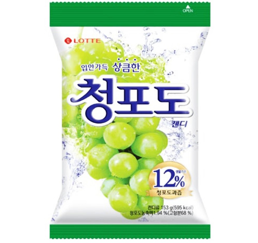 Green Grape Flavor Candy, Juicy & Refreshing 2 inches x 2 x 1 inch