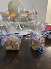 Homemade Dog Cookies in Clear Gift Packets/Cellophane Bags Blue Ribbon, 2 Pack