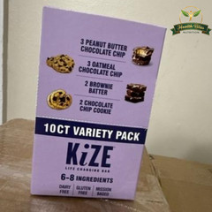 KiZE 10ct Cookie Variety Pack – Peanut Butter, Oatmeal, Brownie & Chocolate Chip