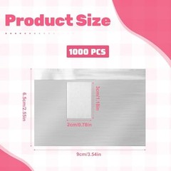 Ptwola 1000pcs Aluminium Foils Nails Polish Remover, Soak Off Wraps Finger Nail