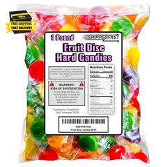 Fruit Disc Hard Candy Assorted Classic Flavors (Cherry, Orange, Lemon, Grape, Li