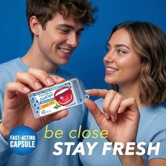 Coolcaps Liquid Burst Breath Mints – Sugar Free, Peppermint Flavor, 160 Total –