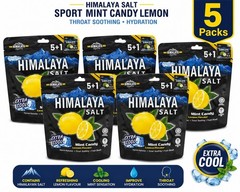 Himalaya Salt Sport Mint Candy Lemon Throat Soothing Hydration 5+1 – 5 Packs