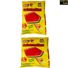 2×40 Vero Rebanaditas, Vero sandias,Watermelon lollipop Mexican candy Dulces
