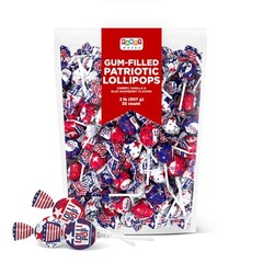 Partyworks Patriotic Candy Lollipops, Independence Day, July 4th Suckers – 2-pou