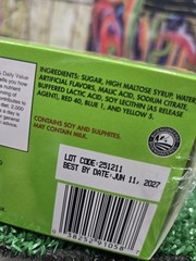 Warheads Lollipop Rings Green Apple, Watermelon, Blue Raspberry Box of 22 New