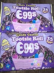 Tootsie Roll Eggs ~ Candy Coated 7.5 oz Each, 2-Bags, 35 Pieces Each ~ 01/2028