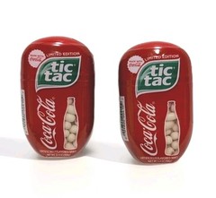 (2) 2021 Tic Tac Limited Edition Coca Cola Pop Hard Candy Mint 3.4oz