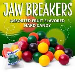 “Jaw Breakers Hard Candy | 2-Pound Bag | Fruit Flavored Assortment | About 160..