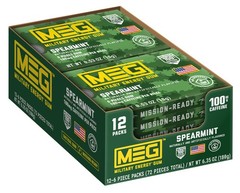 (Military Energy Gum) – Spearmint | Energy Caffeine Gum | 100mg Caffeine Per …