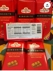 2 X 100g Ghana Milk Chocolate Kingsbite – 40% Cocoa- 48 HR FLASH SALE !!!!!!