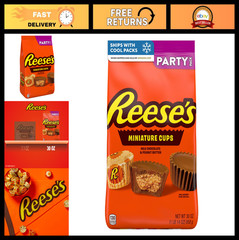 Milk Chocolate Peanut Butter Cups Miniatures – 30 oz Party Candy Pack Treats