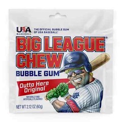 Big League Chew Original Gum, 2.12 oz Pouches!