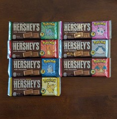 Pokémon Special Edition Hershey Bars 1.55 oz ea (7 bars total) Limited NEW
