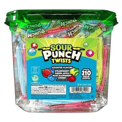Sour Punch Twists, Candy 3″ Individually Wrapped Chewy 2.6 Lbs, Assorted