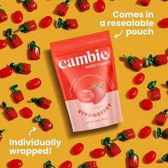 Strawberry Hard Candy Bulk Individually Wrapped 2 lbs Party Favors Filler