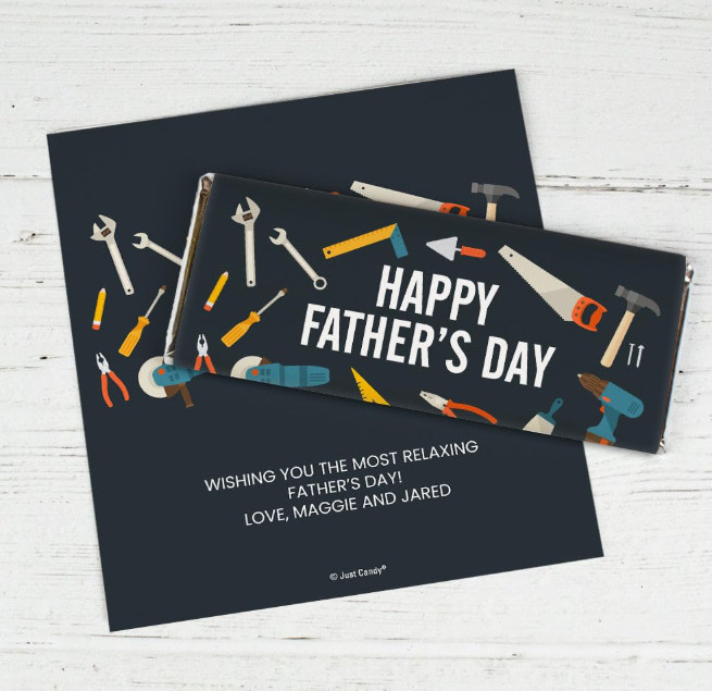 25 Pack Personalized Father™s Day Chocolate Candy Bar