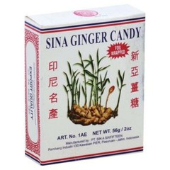Sina Ginger Chewy Candy Gluten-Free, Vegan, Non GMO 2 oz ~8/09/2025