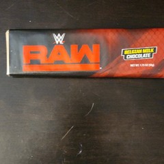WWE RAW Belgian Milk Chocolate Bar 50g 1 Pack Milk Soy Allergens 260 Cal
