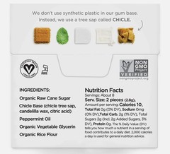 Simply Gum Peppermint 6 Pack Natural Chicle Vegan Plastic Free 90 Pieces USA