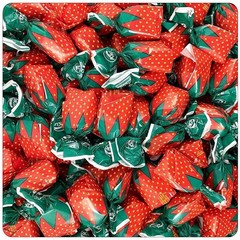 Strawberry Hard Candy Individually Wrapped – Bulk Candy with Fruit-Filled Center