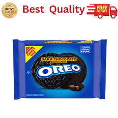 OREO Dark Chocolate Creme Sandwich Cookies Family Size 17 oz Pack
