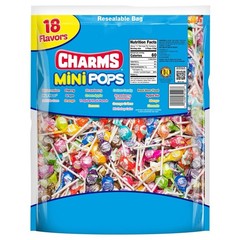 Charms Mini Pops, Lollipops, 18 Assorted Flavors 350 Count
