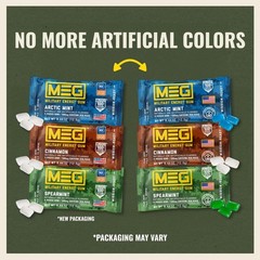 MEG – Military Energy Gum 5 Count (Pack of 3), Arctic, Cinnnamon, & Spearmint