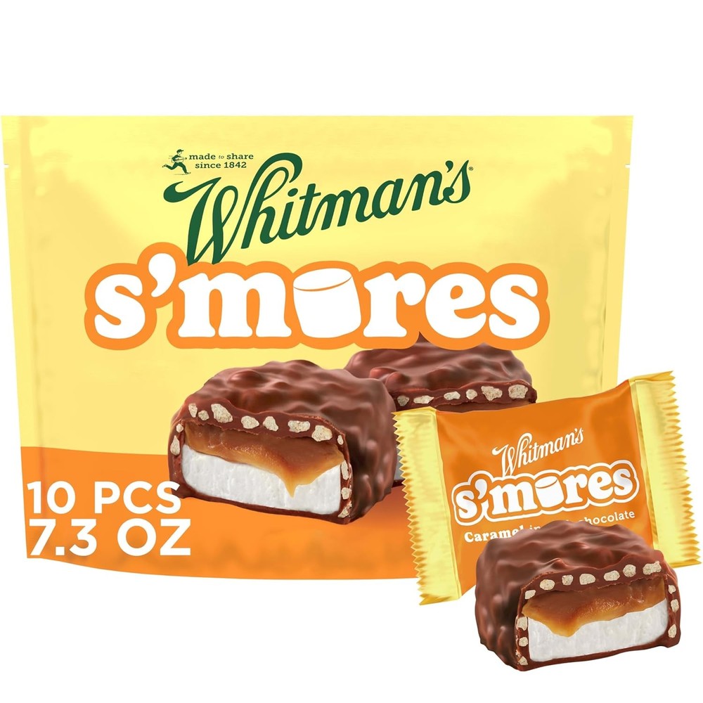 Whitman’s S’Mores Candy Bag Caramel-Marshmallow, 0.73 oz, 10 pack