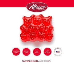 Candy, Wild Cherry Gummi Bears, 5-pound Bag