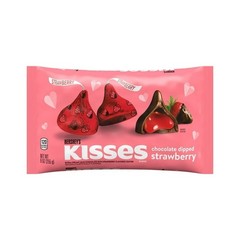 Hershey’s Kisses Chocolate Dipped Strawberry Flavored, Valentine’s Candy Bag 9oz