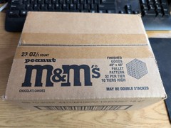 M&M’s Peanut- Plastic Resealable Bulk Candy Jars – 23 oz BOX OF 2 SEALED