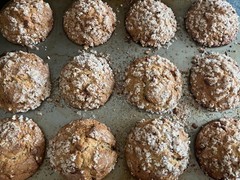 Crumb Topped Butter Pecan Muffins