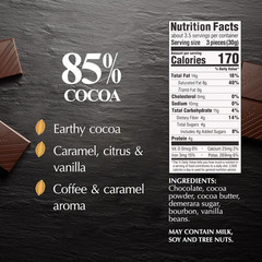 EXCELLENCE 85% Cocoa Dark Chocolate Bar, Dark Chocolate Candy, 3.5 Oz. (12 Pack)