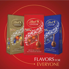 Lindt LINDOR Milk Chocolate Candy Truffles, Milk Chocolate with Smooth, Melting