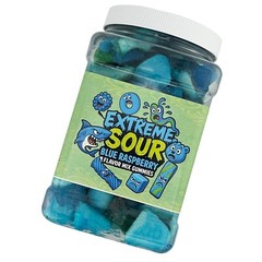 Assorted Super Sour Mix Gummy –Blue Raspberry Flavor – 1.5 LB In Resealable Jar