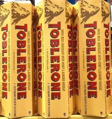 3 Pack Toblerone Swiss Milk Chocolate Honey Almond Nougat 18 Bars 3.52 oz Each