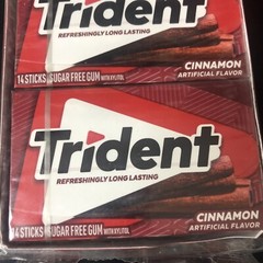 Trident Cinnamon Sugar Free Gum, 12 Packs of 14 Pieces (168 Total Pieces)