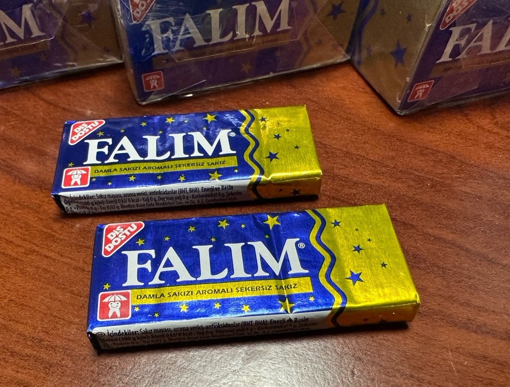 10 Pieces (2 Sticks) FALIM Sugar Free Chewing Gum New Sealed MASTIC From Turkey