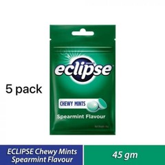 5 Pack x 45g Chewy Mints Wrigley’s Eclipse Spearmint Powerful Refresh Breath New