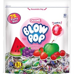 Charms Blow Pop Assorted Flavored Lollipops,Bubblegum Center, 41.25 oz.